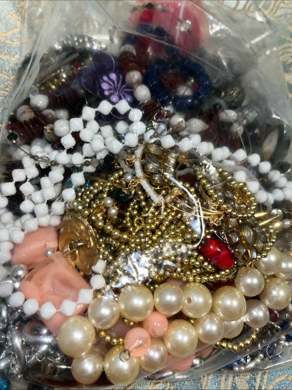 Bag of craft jewelry-Some nice pieces Approx 3-4 lbs